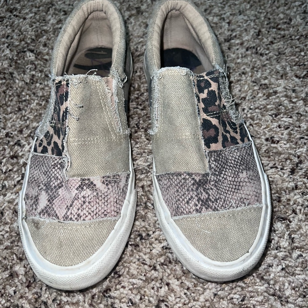 Animal Print Canvas Sneakers